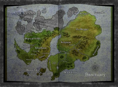 Map Fan Map De Sanctuary Le Monde De Diablo Warcraft Art Steppe Isle