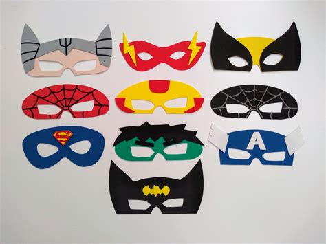 Antifaces Superhéroes Souvenirs Cumpleaños De Super Heroes