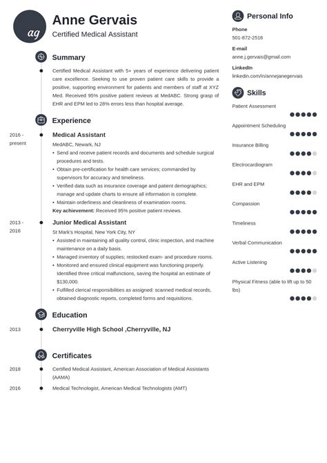 Medical Resume Examples And Templates For Medical Field