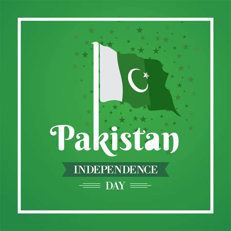 Happy Independence Day 14 August Pakistan Greeting Card 324425 Vector