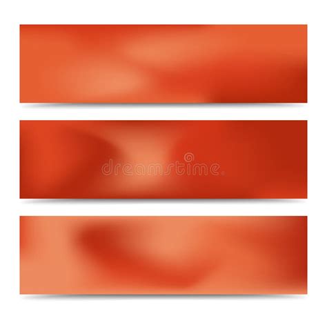 Smooth Abstract Blurred Gradient Banners Set Stock Vector