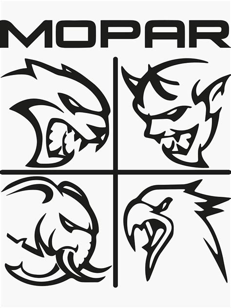 Mopar Demon Hellcat Hellephant Trackhawk Sticker By Automotive2021