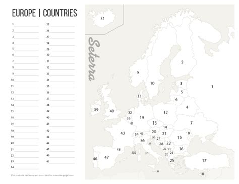 Countries Of Europe Map Quiz Map Vector