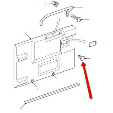 agrafe de fixation panneau de porte arrière coffre Defender