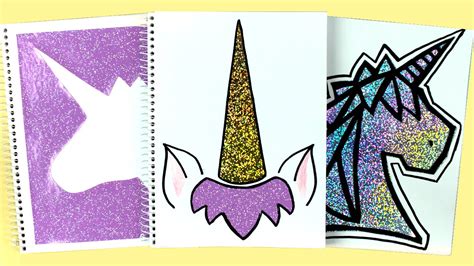 Diy Holo Unicorn Notebook Covers Diy Back To School Supplies Cutify