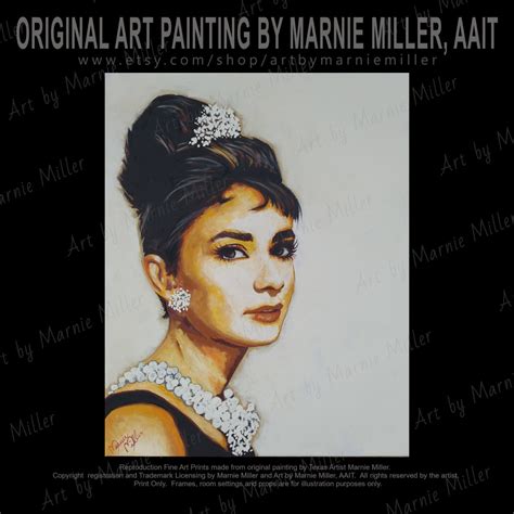 Audrey Hepburn Original Hand Painted Art On Canvas 16x20 Multi Etsy