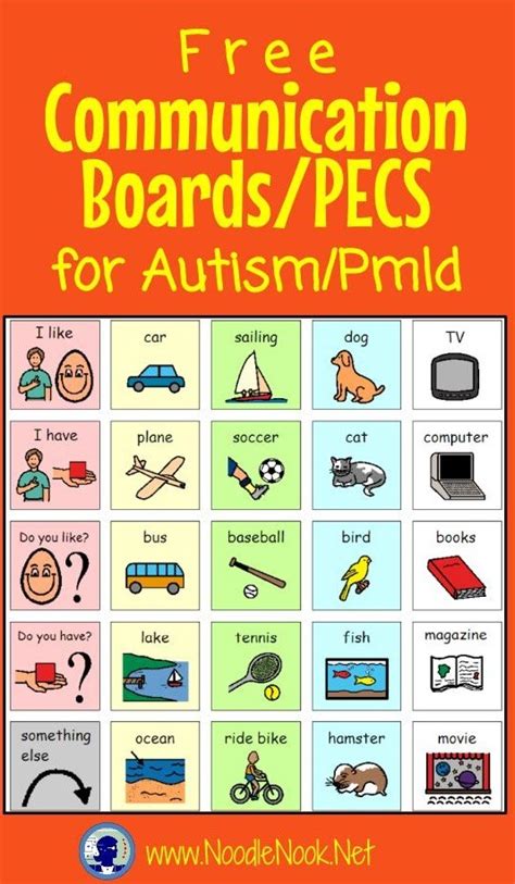 Aac For Autism Can Even Use As Pecs From Noodlenook Noodlenooknet