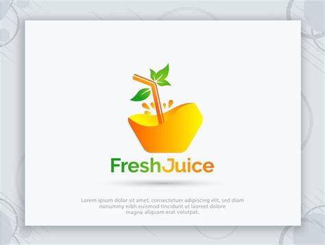 Premium Vector Fresh Juice Vector Logo Design