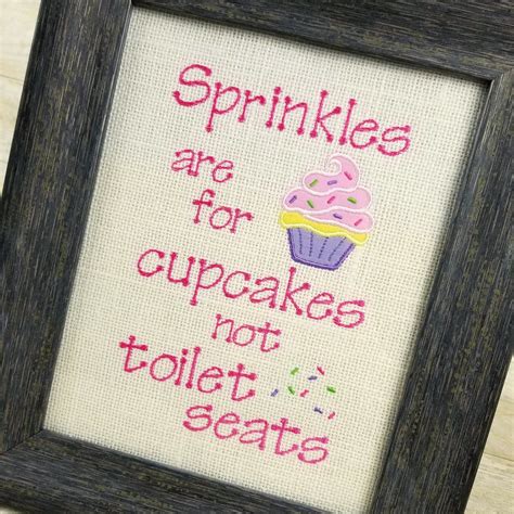 See more ideas about cupcake kitchen theme, kitchen themes, cupcake kitchen decor. Sprinkles are for Cupcakes not Toilet Seats Funny Bathroom ...