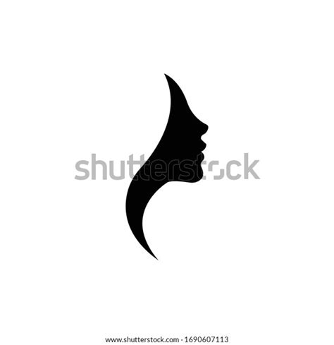 Woman Face Logo Icon Vector Stock Vector Royalty Free 1690607113