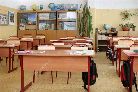 Empty Classroom At Elementary School — Stock Photo © Geniuslady 2291278