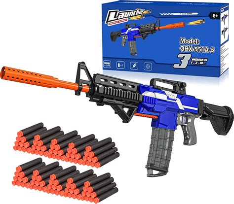Toy Gun For Nerf Guns Automatic Rifle Electric Toy Foam Blaster Machine Gun With 3