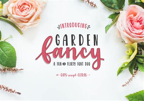 Garden Fancy Font Duo Script Fonts Creative Market