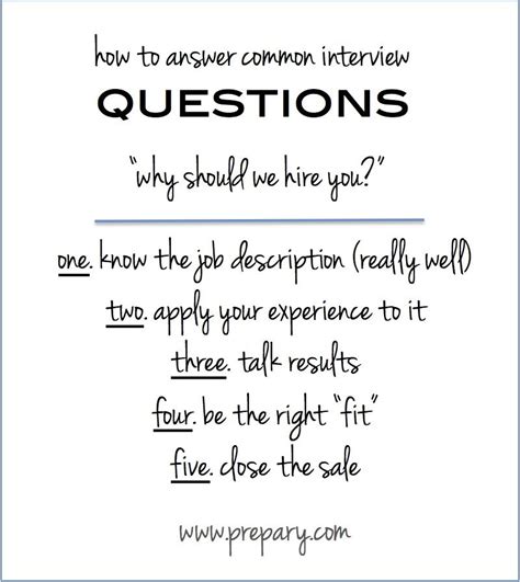 Common Interview Questions Why Should We Hire You The Prepary