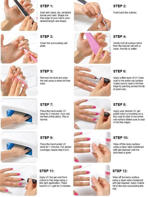 Uv Gel Nails Step By Guide New Items Manicure World Gel Nail Tutorial