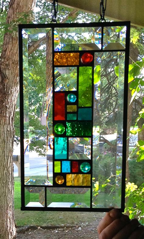 He designed more than 1,000 structures over a creative period of 70 years. Stained Glass Suncatcher Frank Lloyd Wright Style Panel ...