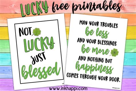 Lucky Printables And Some Fun St Patricks Facts Inkhappi