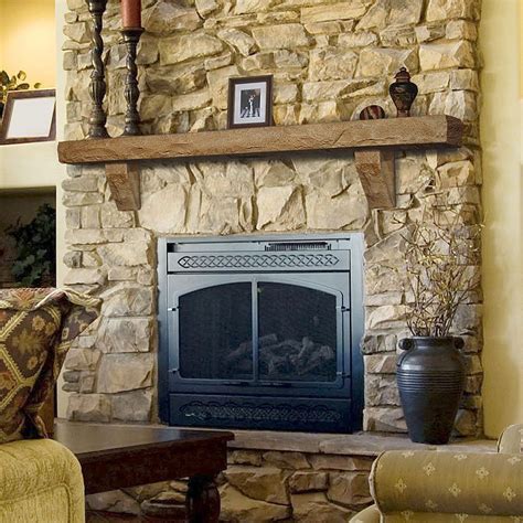 Ranier 60 Stone Fireplace Mantel Shelf Rustic Fireplaces Stone