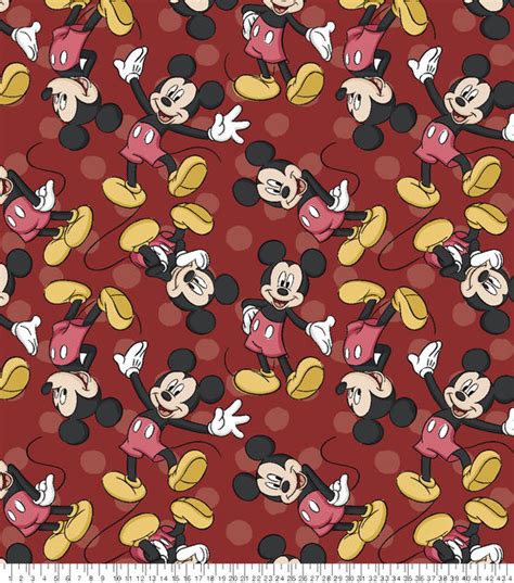 Disney Micro Fleece Fabric Mickey Mouse Dot Joann