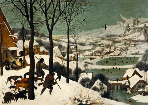 Hunters In The Snow Pieter Bruegel Oil On Wood 1565 Rart