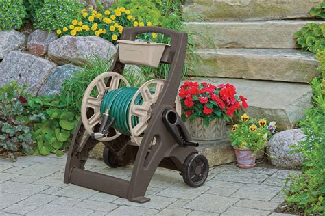 Suncast Hosemobile Garden Hose Reel Cart Lightweight Portable Garden Cart With Wheels Crank