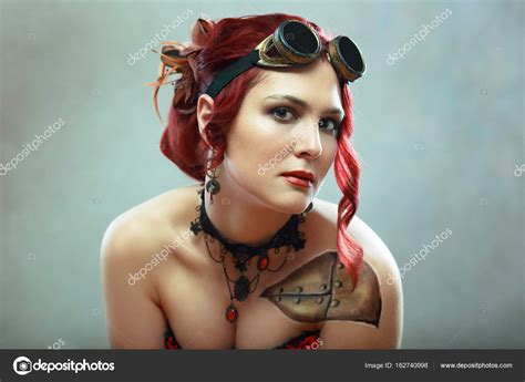 Redhead Steampunk Woman Stock Photo By Lenanet 162740998