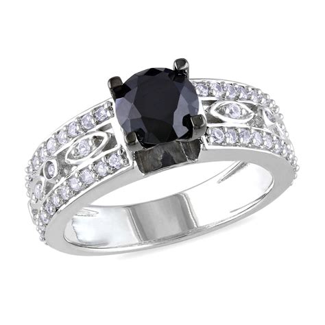 175 Carat Tgw Black Spinel And Created White Sapphire Sterling