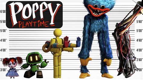 Poppy Playtime Size Comparison Biggest Characters Of Poppy Playtime Huggy Wuggy Youtube