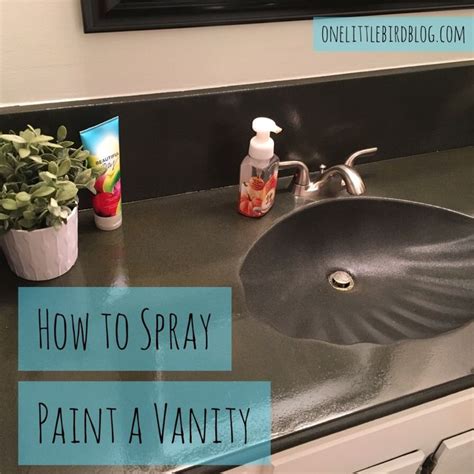 Diy Spray Painted Bathroom Sink One Little Bird Blog Diy Spray