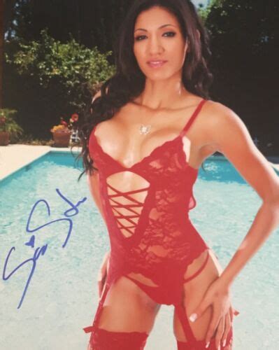 sadie santana super sexy in red lingerie signed 8x10 photo adult model coa e9 ebay