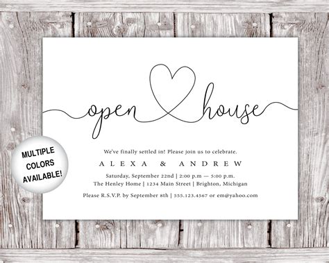 Printable Open House Invitation Housewarming Party Etsy In 2021