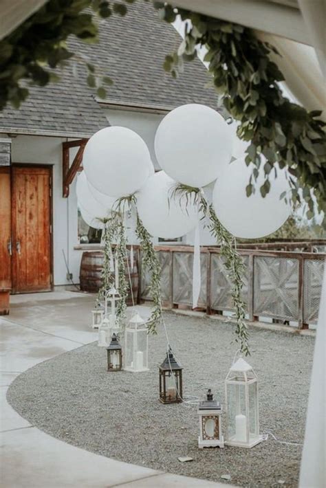 6 Pack Big Balloons With Vines Greenery Garland White Etsy Wedding