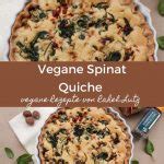 Vegane Spinat Quiche Mit Getrockneten Tomaten Und Cashewsauce