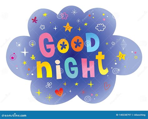 Good Night Stock Vector Illustration Of Good Stars 140238797
