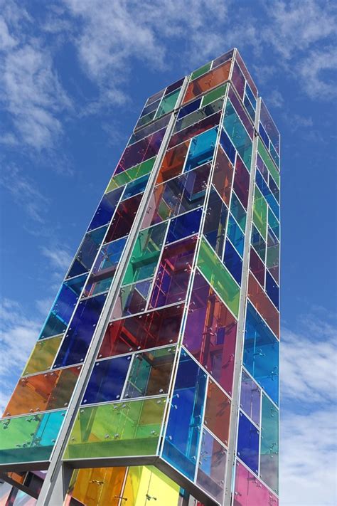 Floating Multi Coloured Glass Tower At Newlife Church By Nbrs