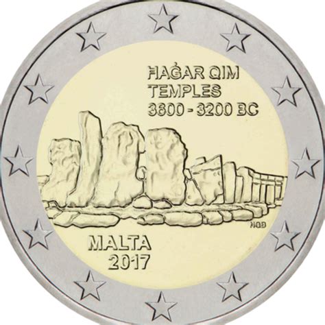 2017 Malta Hagar Qim Temple 2 Euro Coin Florinuslt