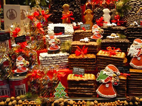 A traditional german christmas gingerbread cookie, or lebkuchen. The German Christmas Market