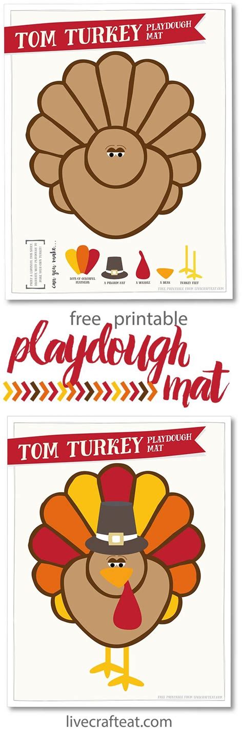 Printable Turkey Playdough Mat For Kids Live Craft Eat Printable