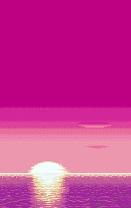 Pink Sky Pixel Art