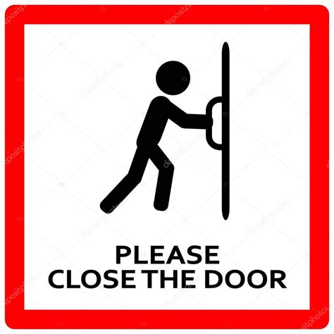 Close Door Sign Keep Door Closed Sign — Stock Vector © Lucaso 223969040