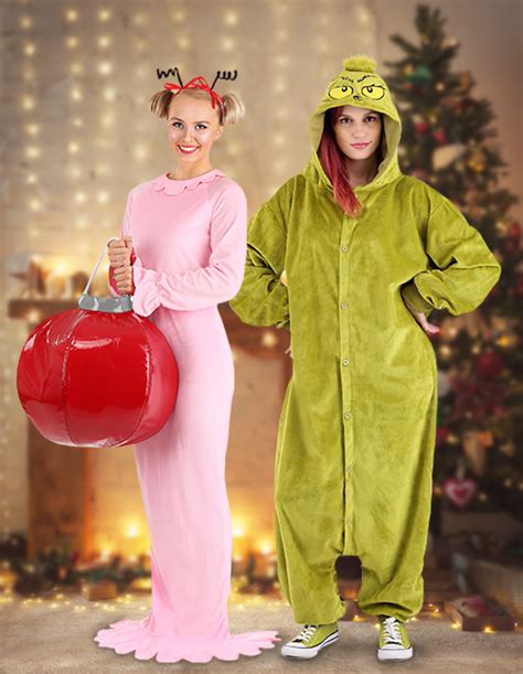 The Grinch And Cindy Lou Who Christmas Makeup Hair Costumes