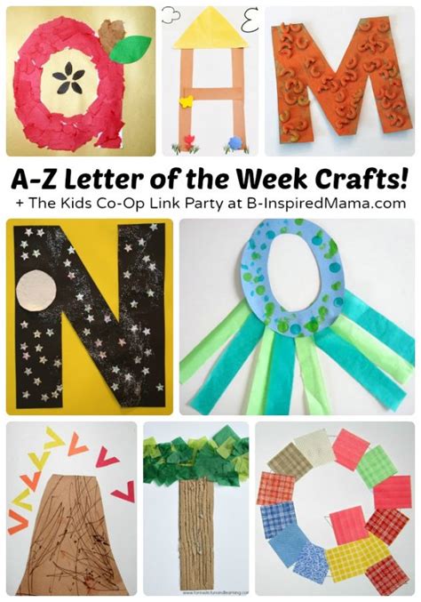 A To Z Cute Letter Of The Week Crafts For Preschoolers