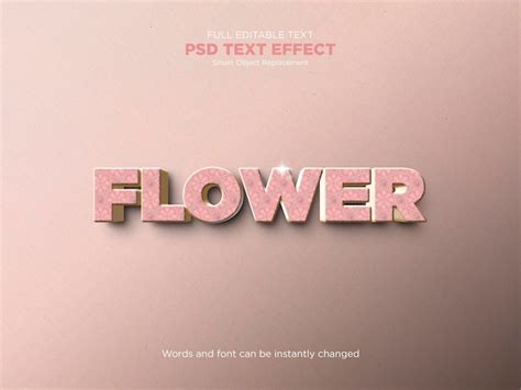 Premium Psd Flower Text Effect