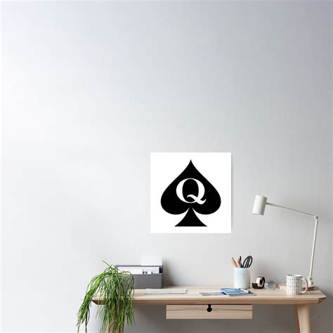 Cuckold Queen Of Spades Symbol Poster For Sale By Artfx Redbubble