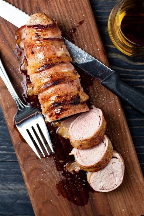 Now put some water on the bottom of pan to catch the grease. Bacon-Wrapped Pork Tenderloin Recipe | Recipe in 2020 ...