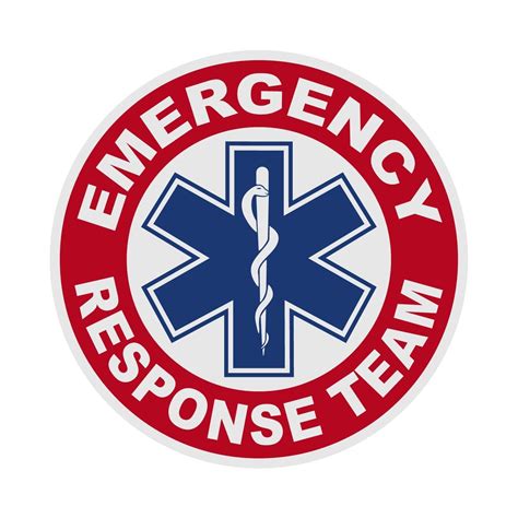 Emergency Response Team Round Sticker Firefighter Rescue Reflective Car