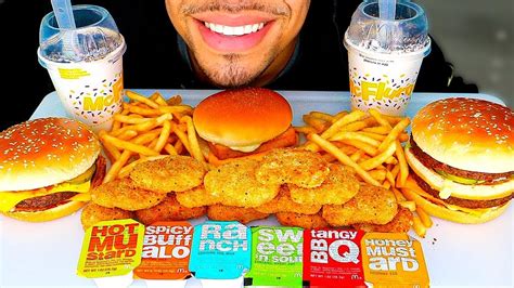 Asmr Most Popular Food At Mcdonalds Chicken Nuggets Oreo Mcflurry Big Mac Eating Jerry Youtube
