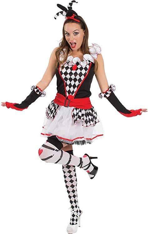 orion costumes womens sexy harlequin jester circus clown short fancy dress costume