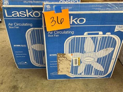 2 Lasko Fans In Boxes Earls Auction Company