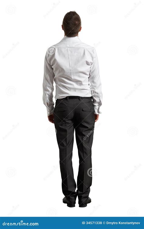 Back View Of Businessman Looking Up Stock Photo Image Of Back